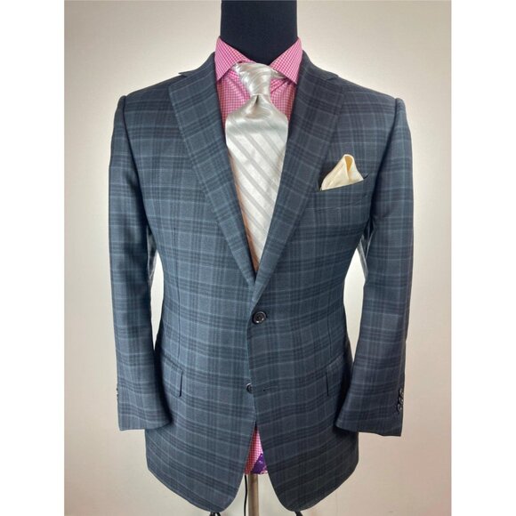 Ermenegildo Zegna Gray Plaid Blazer - Picture 1 of 6